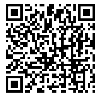 Black and white QR code displayed on a white background.