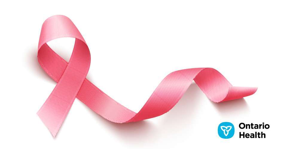 Pink Ribbon with Ontario Health Logo