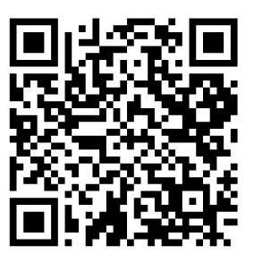 Schwarz-weißer QR-Code mit quadratischem Gittermuster auf weißem Hintergrund.