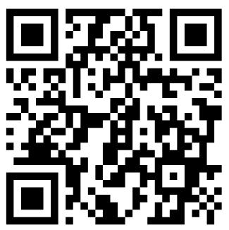 یک کد QR سیاه و سفید در یک پس زمینه سفید.