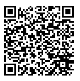 کد QR سیاه و سفید روی زمینه سفید.