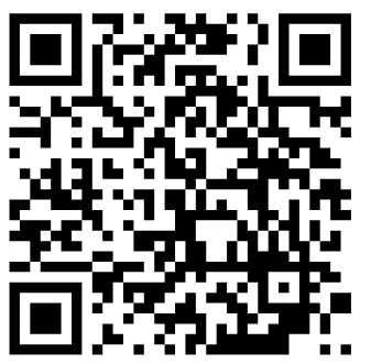 کد QR سیاه و سفید روی زمینه سفید.