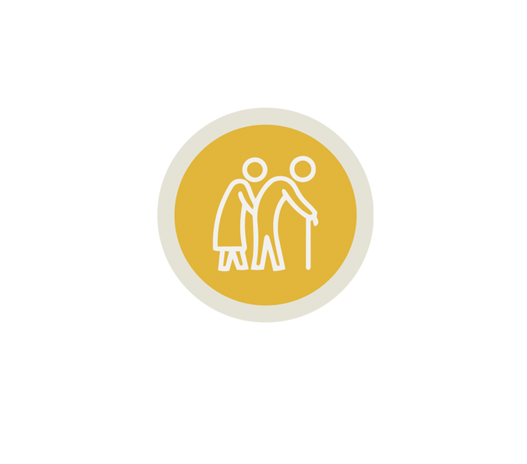Icon depicting elderly persons